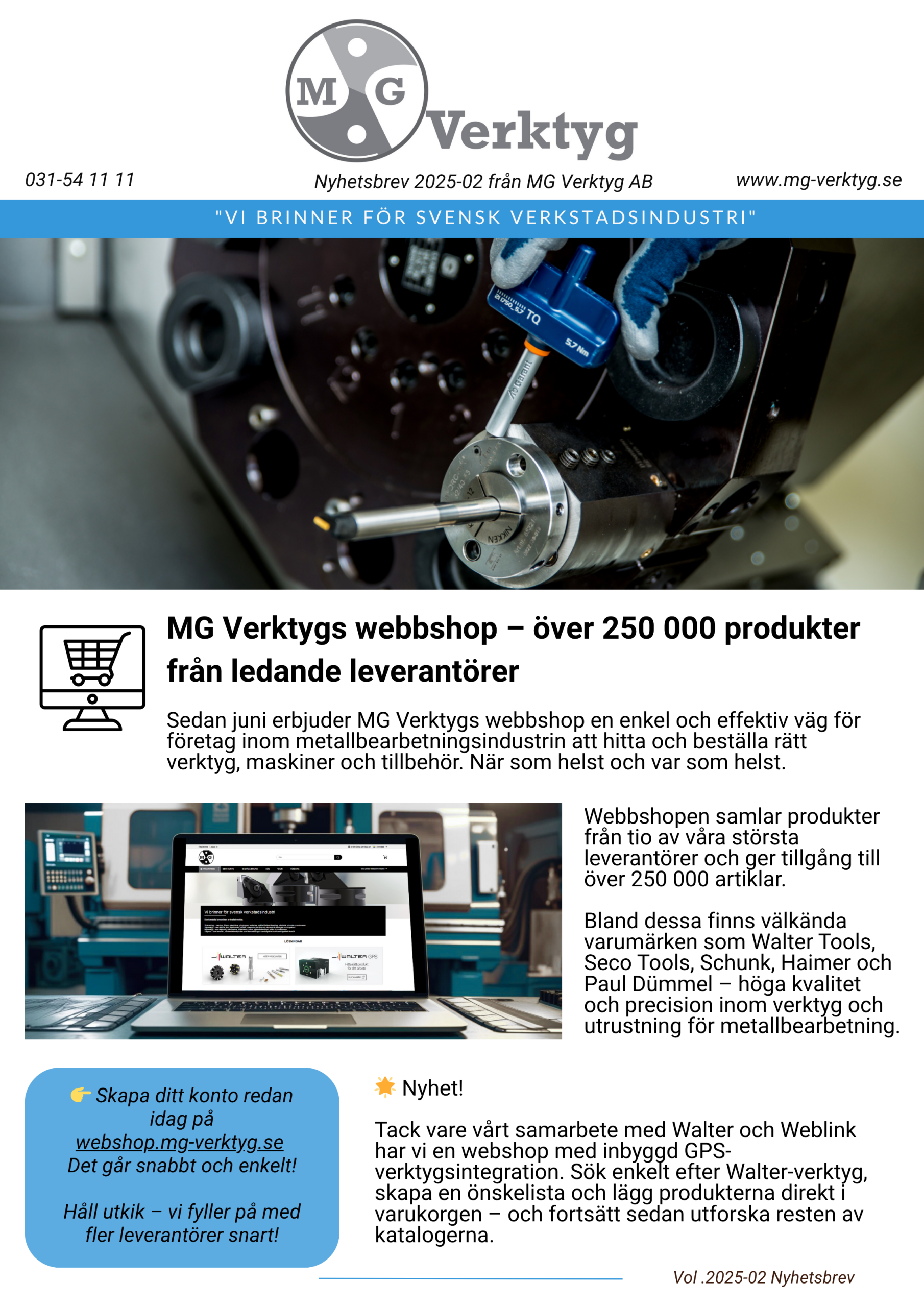 Nytt från MG Verktyg AB – innovativ lösning för verkstad och industri