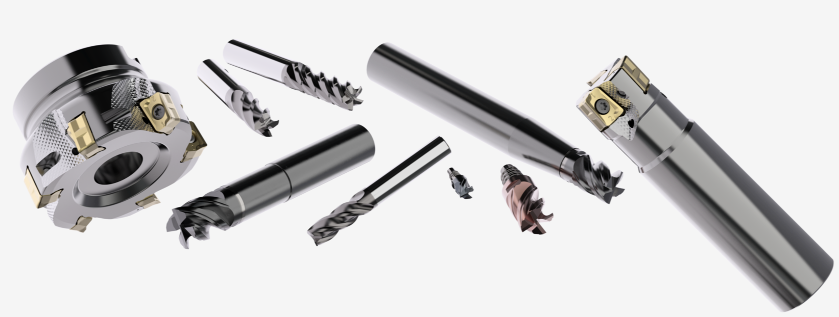 Solidfräs, utbytbart fräshuvud och vändskärsfräs för modern CNC-fräsning.