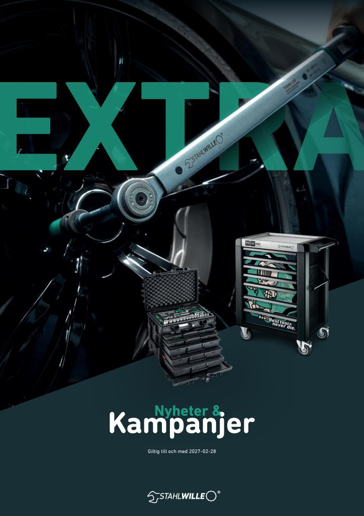 STAHLWILLE kampanj med momentverktyg, verktygsvagn och verktygsförvaring